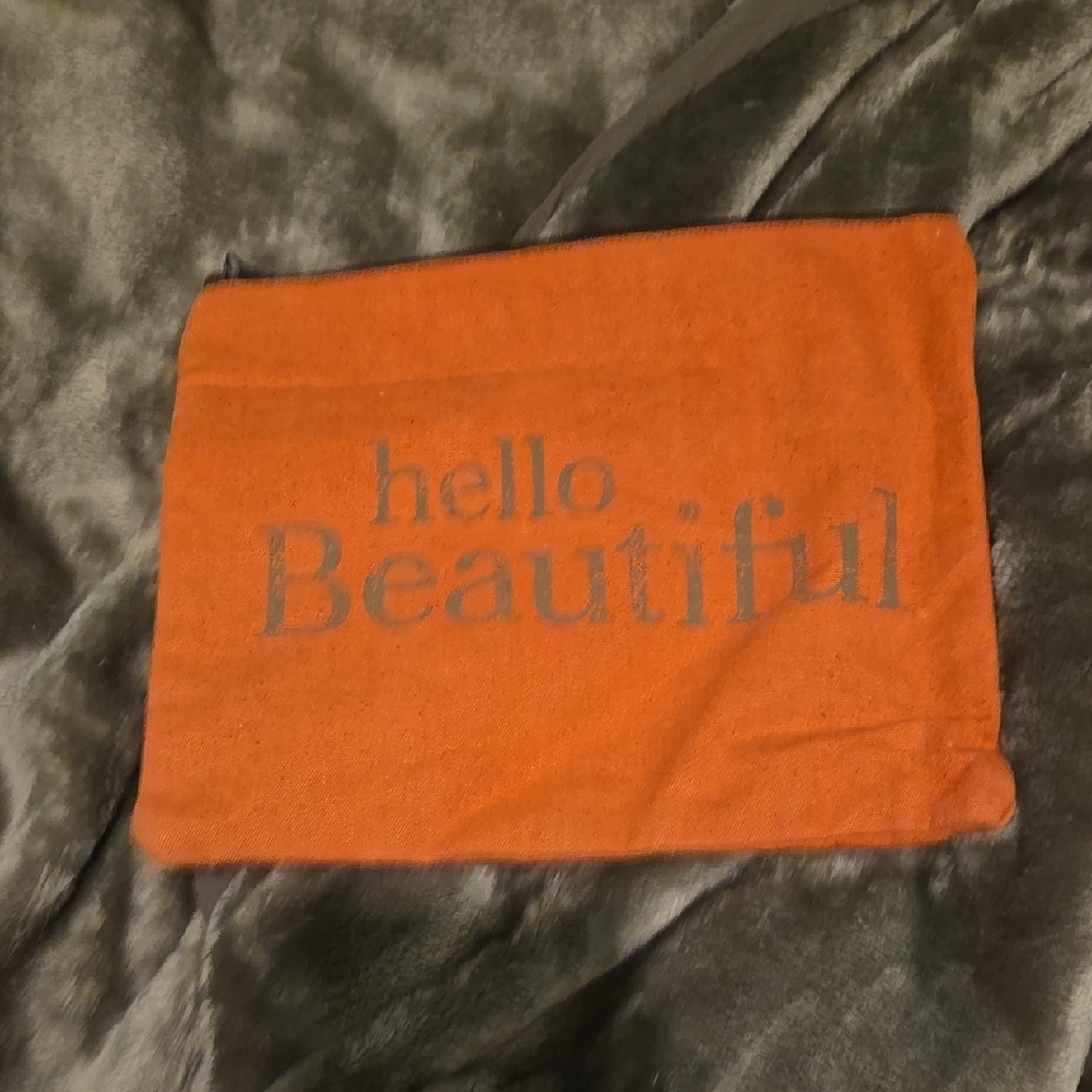 Orange Red Cosmetic Pouch